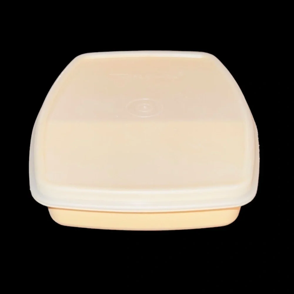 A Single Vintage Tupperware Slim Divided Lunch Container 813-6 With Lid 814-3